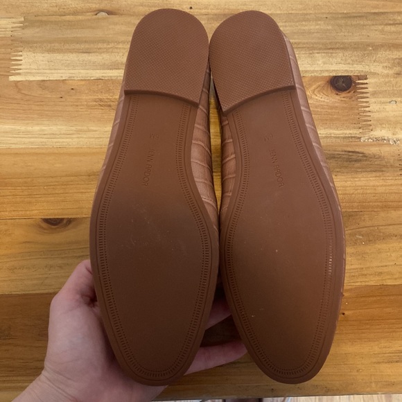NWT Jenn Ardor Penny Loafers in Tan Crocodile Faux Leather - Picture 10 of 13